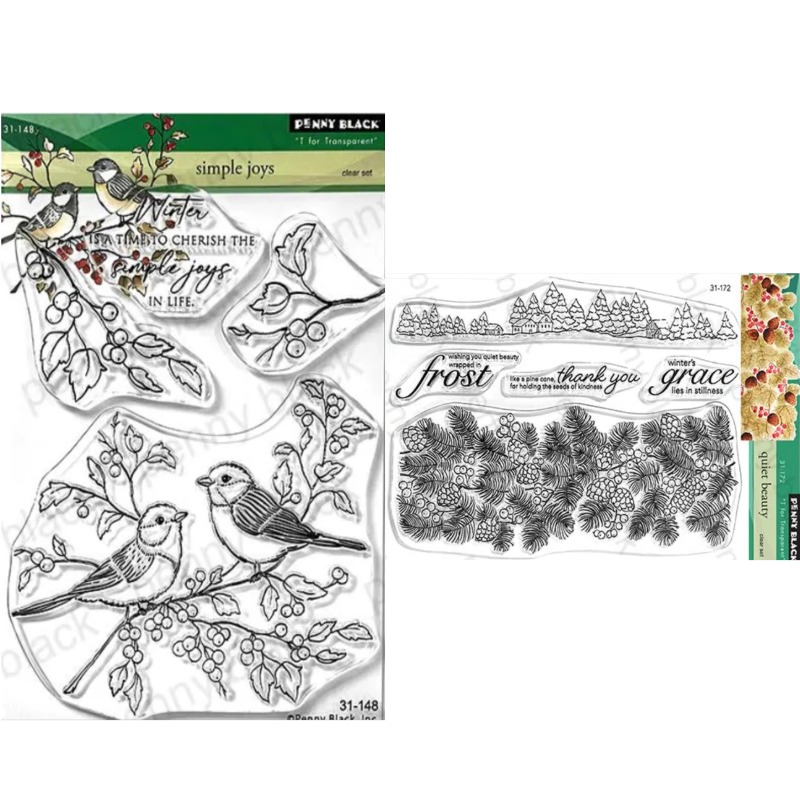 Clear Silicone Stamps For Card Making - طوابع سيليكون شفافة من Quiet Beauty