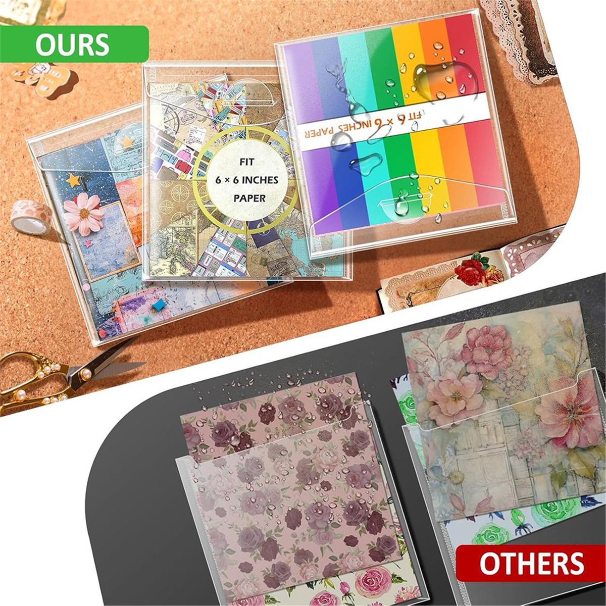 Scrapbooking - (A02R) حافظة تخزين للسكرابوك مقاس 6×6