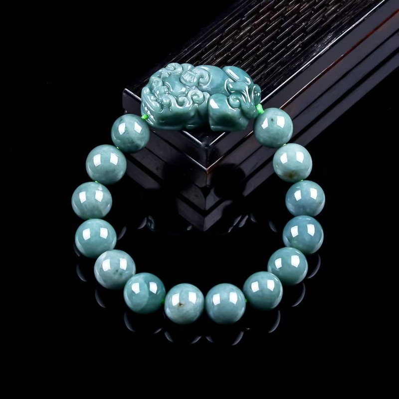 Beading - سوار خرز دائري من الزمرد الطبيعي