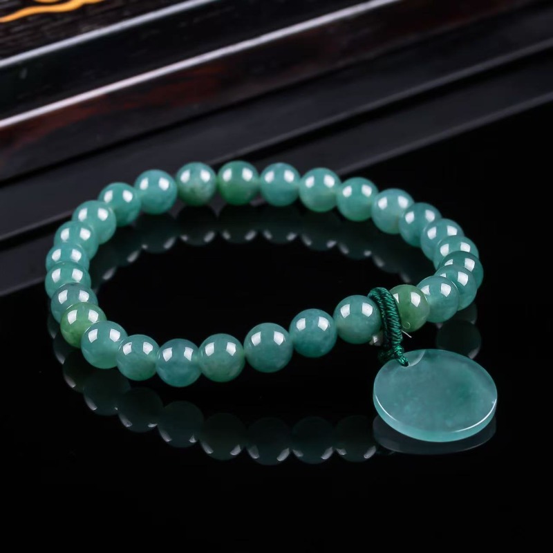 Beading - سوار محبوك يدويًا من خرز اليشم