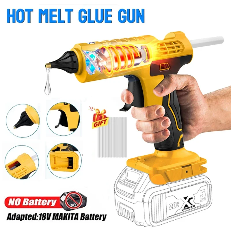 Hot Melt Glue Gun Cordless - اللاسلكي الكهربائية المحمولة مسدس الغراء الساخن