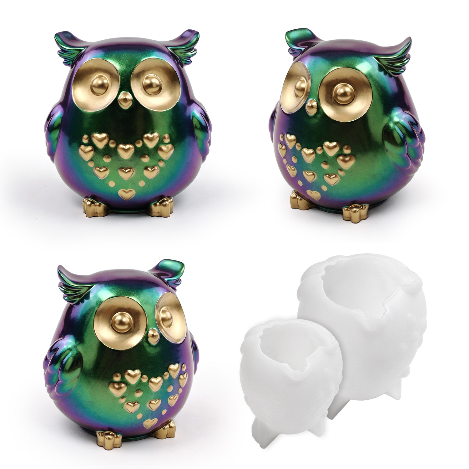 Silicone Epoxy Resin Molds Set - طقم قوالب سيليكون على شكل بومة