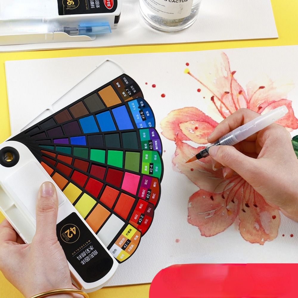 Watercolor Paint Set Solid Pigment - مجموعة ألوان مائية قابلة للطي مع
