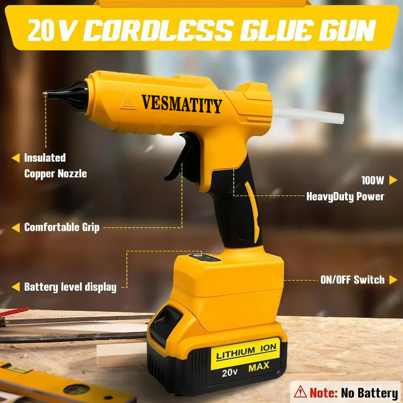 مسدس غراء حراري كهربائي محمول  - مراجعة Hot Melt Glue Gun Cordless وسعره
