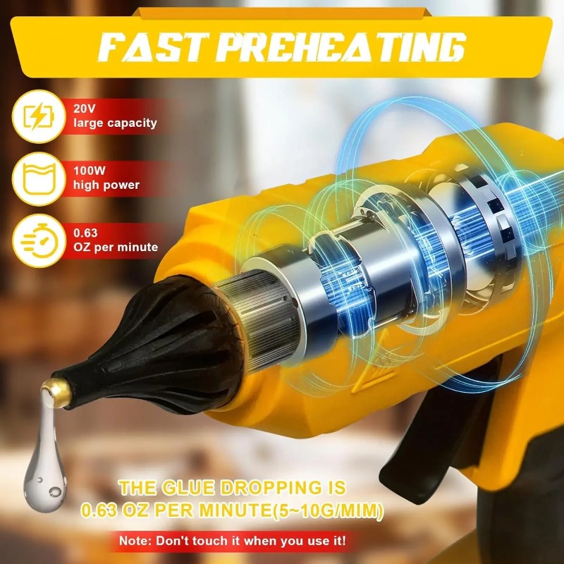 مسدس غراء كهربائي لاسلكي أصلي  - مراجعة Hot Melt Glue Gun Cordless وسعره