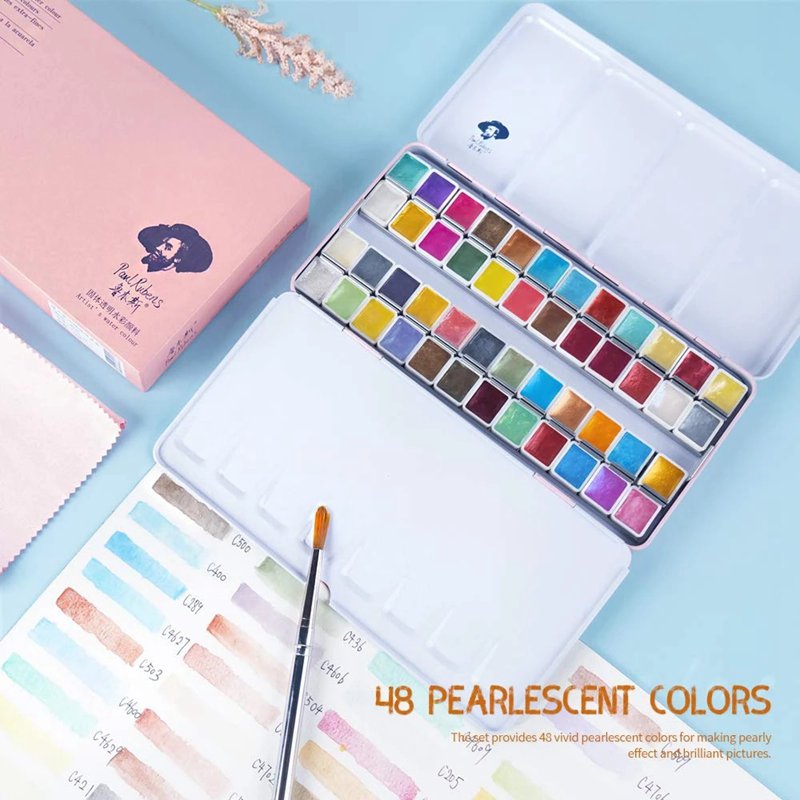 بول روبنز المهنية 48 ألوان لام - مراجعة Watercolor Paint Set Solid Pigment وسعره