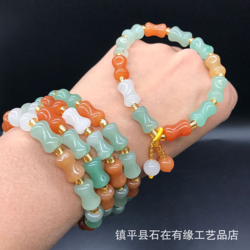 سوار مجوهرات من خرز اليشم ثلاث - مراجعة Beading وسعره
