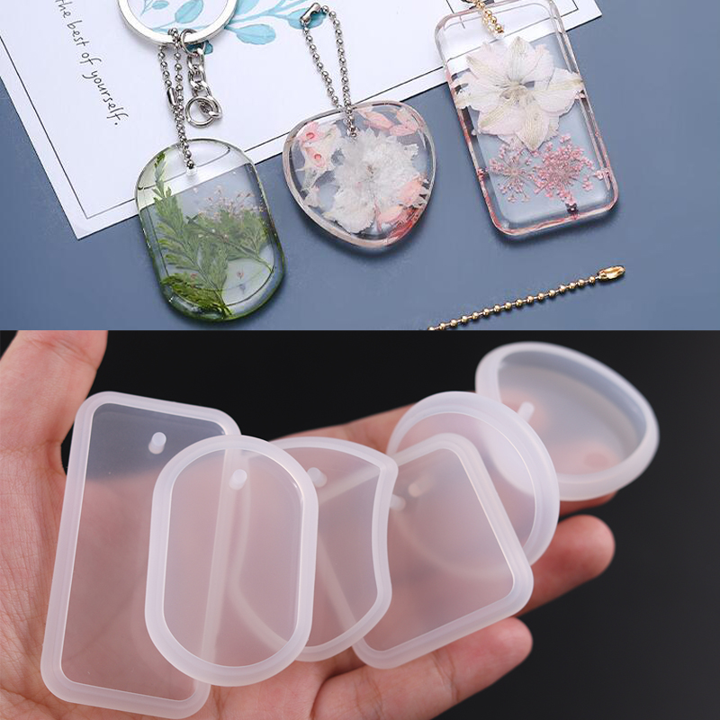 1 قطعة Keychain بها بنفسك المف - مراجعة Silicone Epoxy Resin Molds Set وسعره