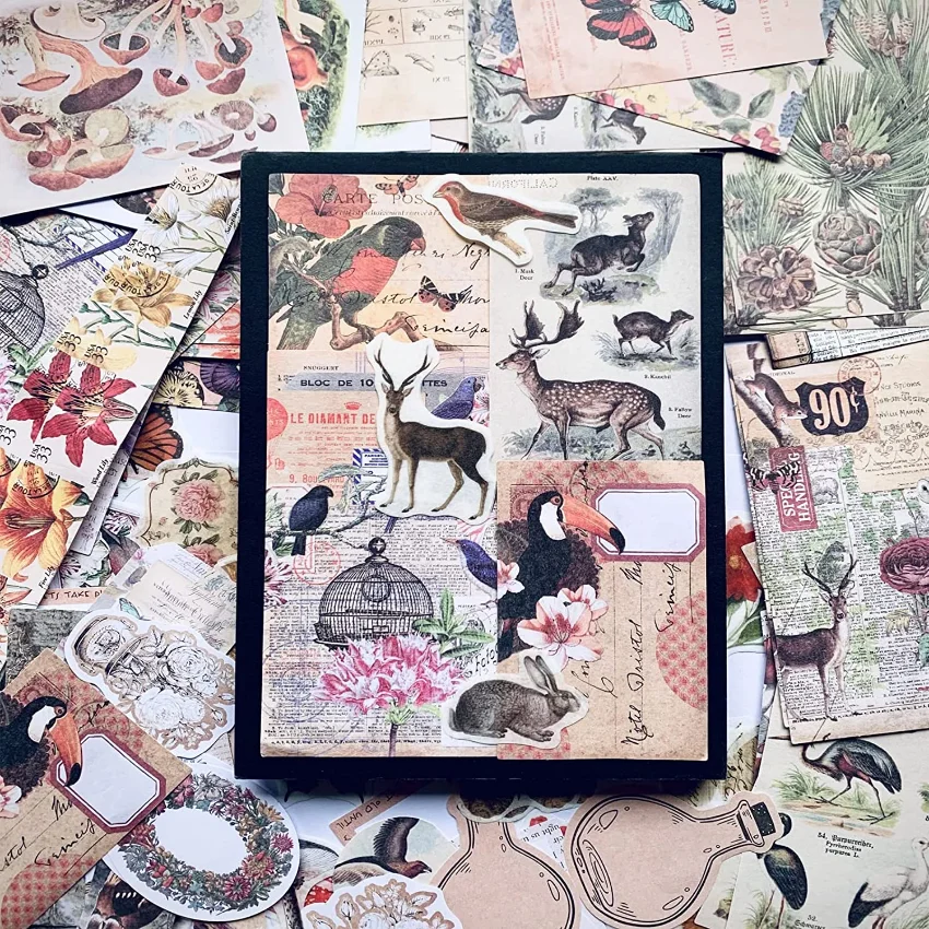 ملصقات عتيقة الطراز لتزيين دفا - مراجعة Vintage Junk Journal Scrapbooking Paper وسعره