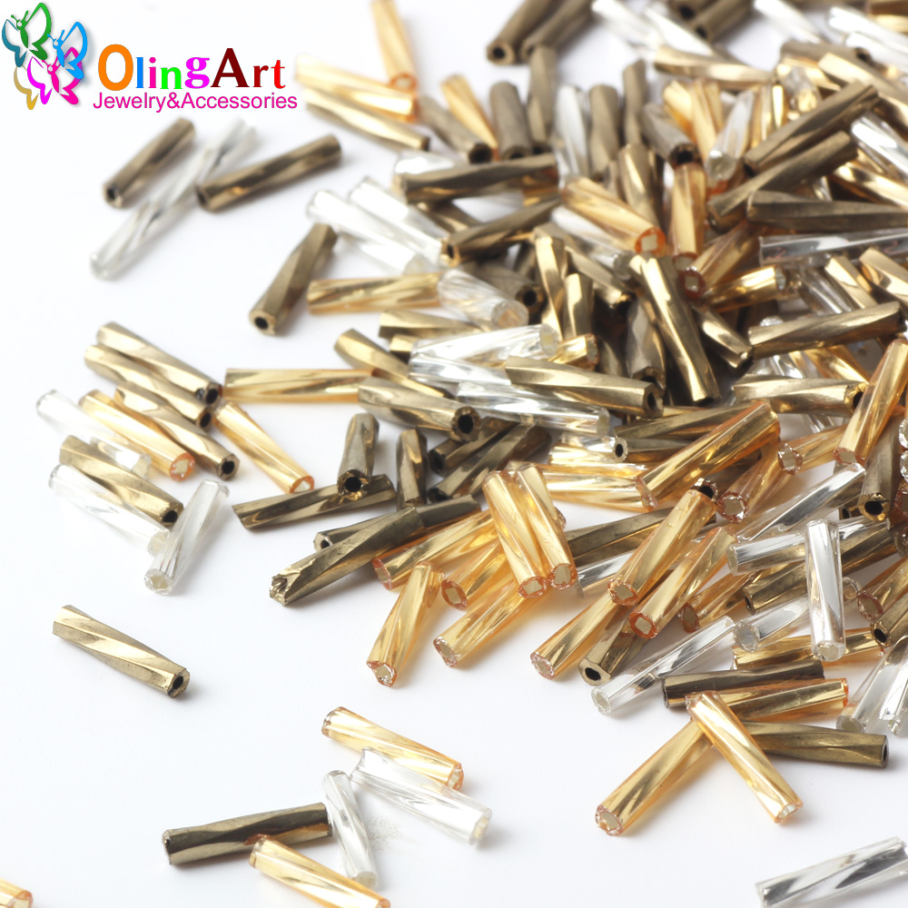 خرز زجاجي ملون من OlingArt مقا - مراجعة Glass Seed Beads 2Mm Jewelry Making وسعره