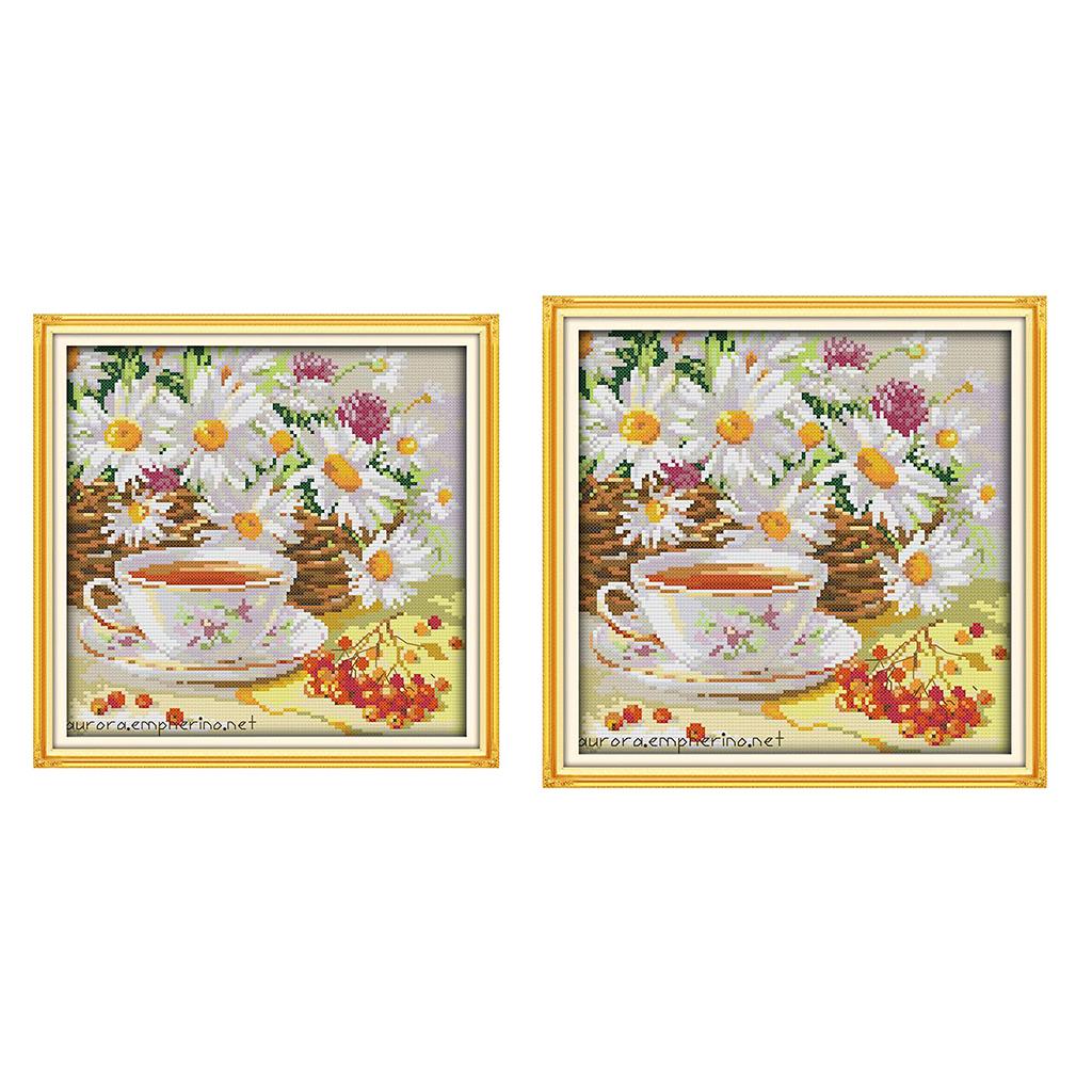 مجموعات التطريز بالخيوط المتقا - مراجعة Cross Stitch Stamped Kits Beginners وسعره