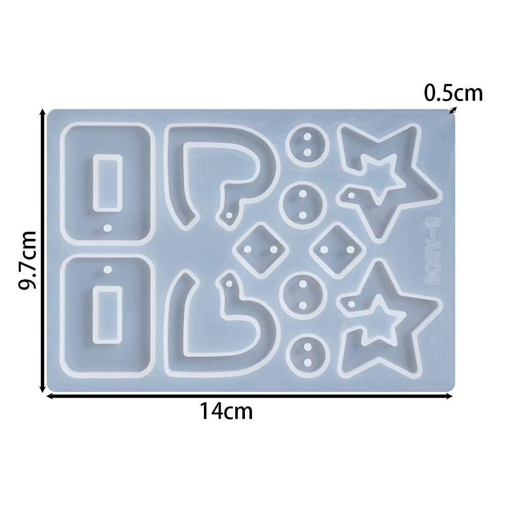 1 قطعة/الوحدة أقراط هندسية قلا - مراجعة Silicone Epoxy Resin Molds Set وسعره