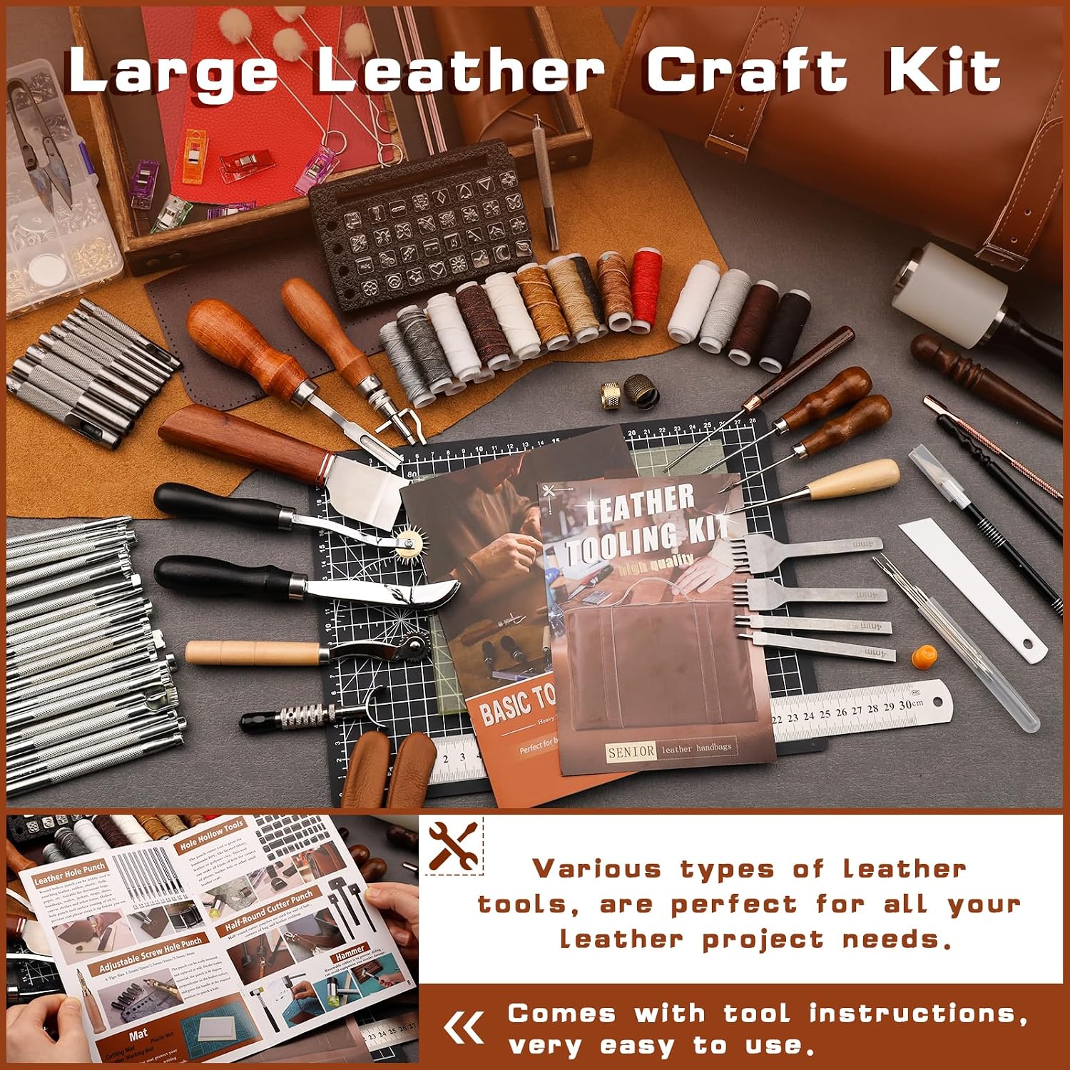 طقم أدوات تشكيل الجلود، أدوات  - مراجعة Craft Tools وسعره