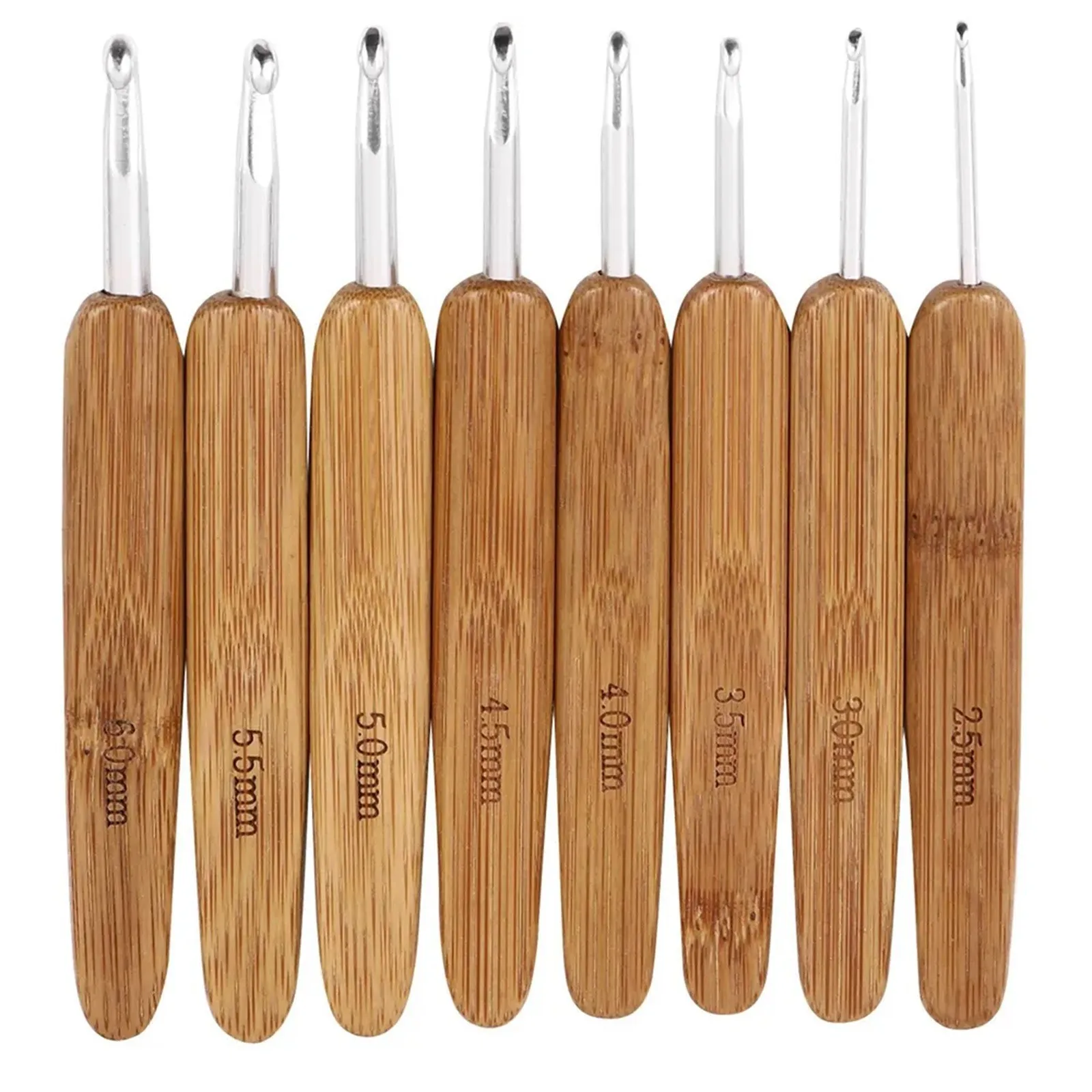 مجموعة خطافات كروشيه مصنوعة من - مراجعة Wooden Crochet Hooks Ergonomic Handle وسعره