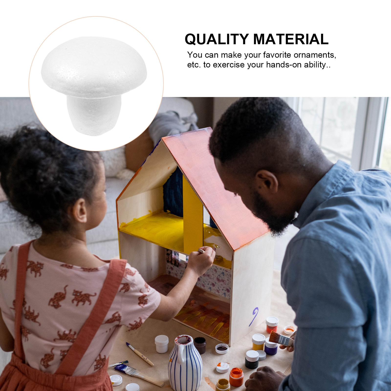 5 قطع من نماذج الفطر الإسفنجية - مراجعة Painting Supplies وسعره