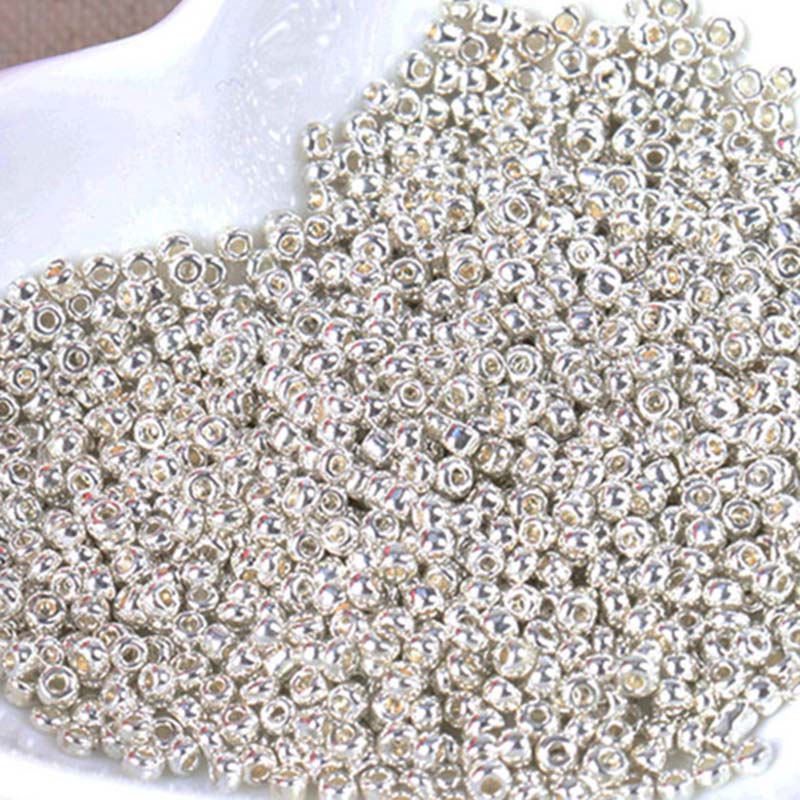 الذهب والفضة اللون 2 مللي متر  - مراجعة Glass Seed Beads 2Mm Jewelry Making وسعره