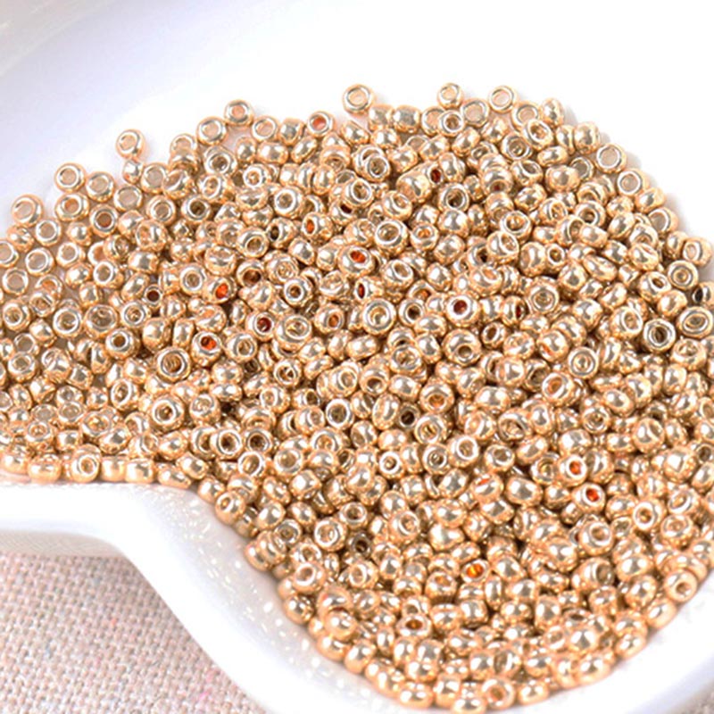 الذهب والفضة اللون 2 مللي متر  - مراجعة Glass Seed Beads 2Mm Jewelry Making وسعره