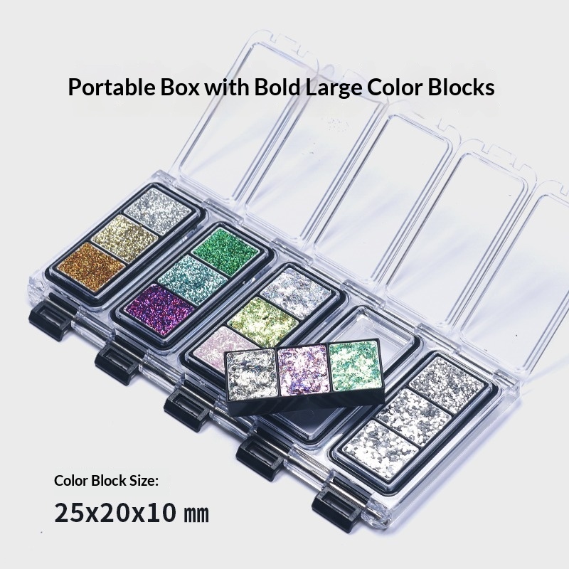 15 لونًا من حبيبات الديكور للر - مراجعة Watercolor Paint Set Solid Pigment وسعره