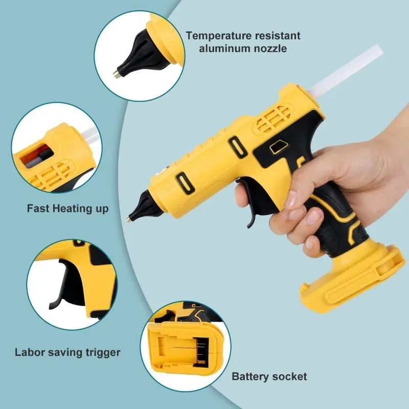 اللاسلكي الكهربائية المحمولة م - مراجعة Hot Melt Glue Gun Cordless وسعره