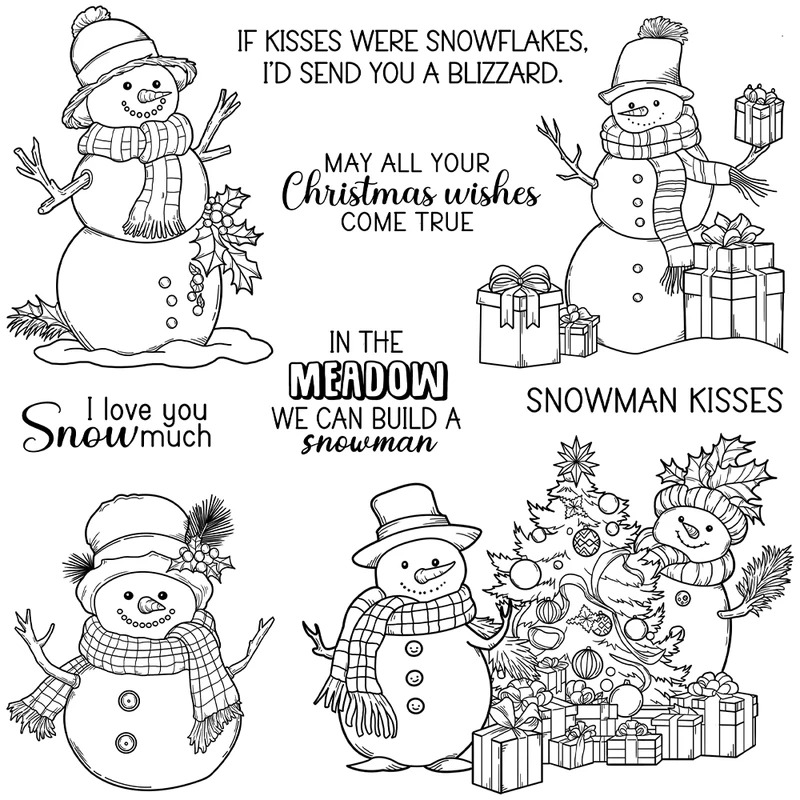 قوالب قطع شفافة بتصميم رجل الث - مراجعة Clear Silicone Stamps For Card Making وسعره