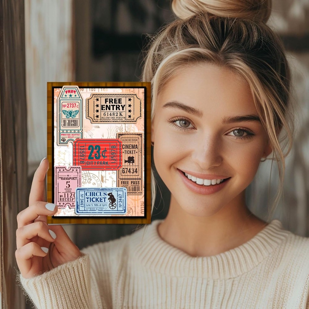 ختم واضح لتذكرة عتيقة لقطار ال - مراجعة Clear Silicone Stamps For Card Making وسعره